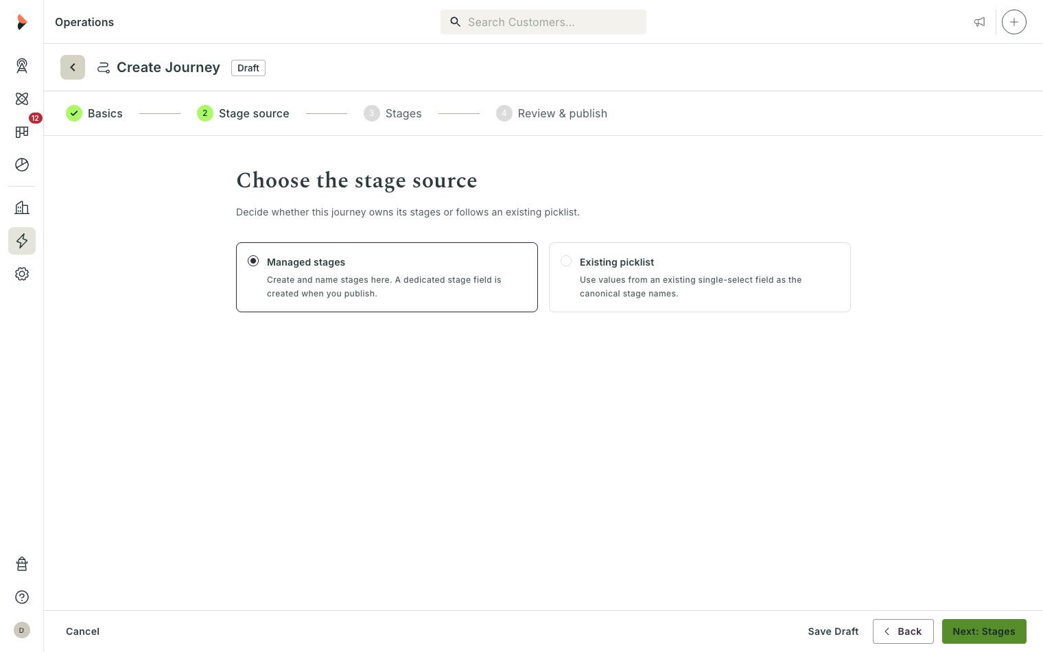 Managed stages and Existing picklist options